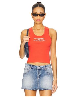 Daydreamer Studios Lace Trim Tank - Orange