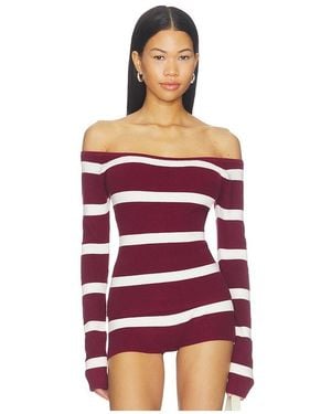 SNDY'S Carla Top En Color Burgundy Talla (También En M, S, Xl, Xs, Xxl) - Rojo