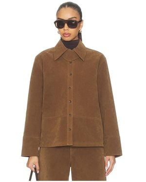 Apparis Ren Sans Suede Overshirt - Brown