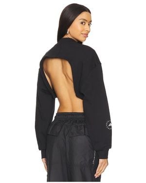 adidas By Stella McCartney True Casuals Cropped Sportswear Sweatshirt - Black