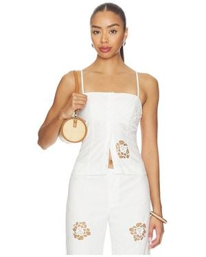 MORE TO COME Blanca Cami Top - White