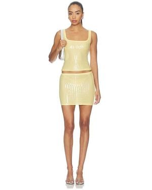superdown Fayra Mini Skirt Set - Natural