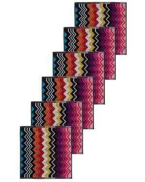 Missoni Giacomo Face Towel 6 Piece Set - Red