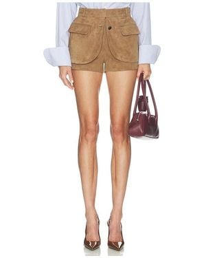 Monse Deconstructed Suede Short - White