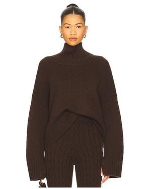 Soft Goat Girlfriend Turtleneck Pullover - Brown