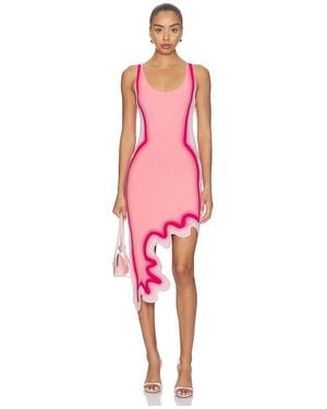 Ph5 Aster Reversible Wavy Dress - Red