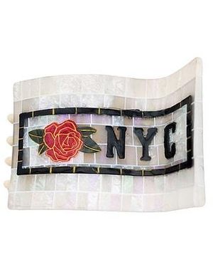 Solar Eclipse Pinza Nyc Subway Heart Hair Lay Down Claw Clip En Color Belleza: Na Talla - Negro