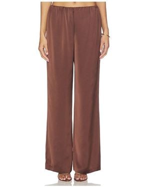 Lovers + Friends Alette Satin Pants - Brown
