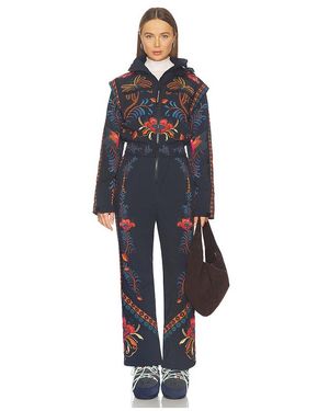 White/space X Farm Rio One Piece Ski Suit - Blue