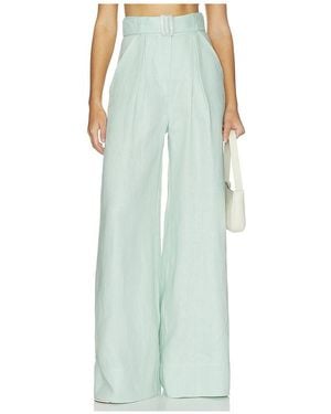 Matthew Bruch Pantalón Plisado De Pierna Ancha En Color Azul Cerceta Talla (También En 4, 6) - Verde