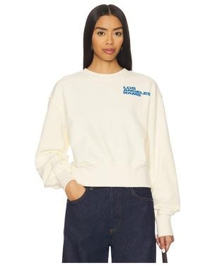 Terez X Revolve Rams Puff Sleeve Crop Jumper - White
