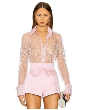 retroféte Aubriella Embellished Shirt - Pink