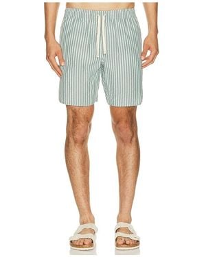 Rhythm Seersucker Stripe Jam Short - Blue