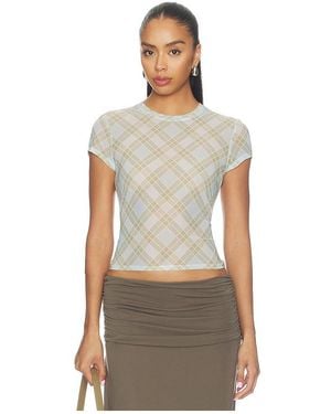 GOOD AMERICAN The Mesh Baby Tee - Multicolour