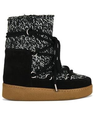 Isabel Marant Nowla Knit Snow Boot - Black