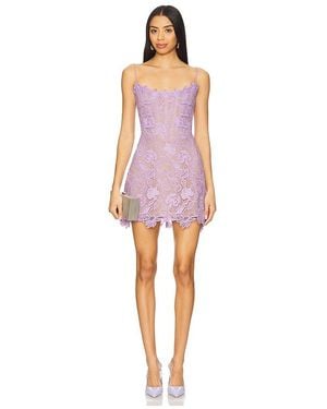 SAU LEE Rory Lace Dress - Red