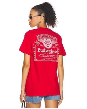 Junk Food Budweiser Label Tee - Red
