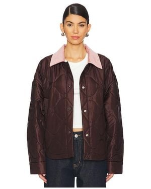 SHOREDITCH SKI CLUB Niah Quilted Jacket - Brown