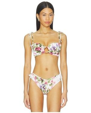 Montce Tori Ties Bandeau Bikini Top - Multicolor