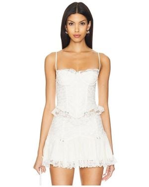 MAJORELLE Ceila Bustier Top - White