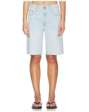 Pistola Nolan Relaxed Straight Cut Off Shorts - Blue