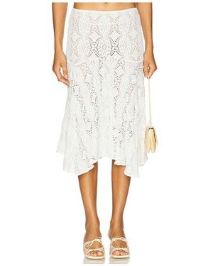 With Jean Maeve Midi Skirt - White