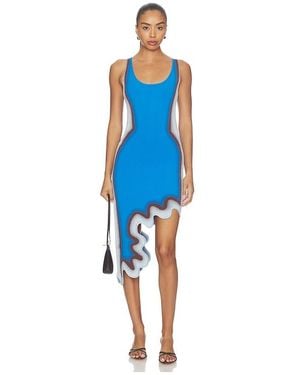 Ph5 Aster Reversible Wavy Dress - Blue