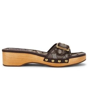 COACH Margot Wooden Sandal - White