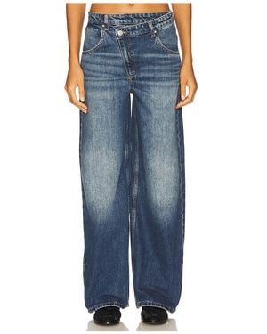 seventy + mochi Cross Over Lia Wide Leg Jeans - Blue