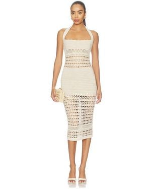 retroféte Jaycee Crochet Dress - White