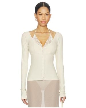Vaillant Taillierte Strickjacke - Natur