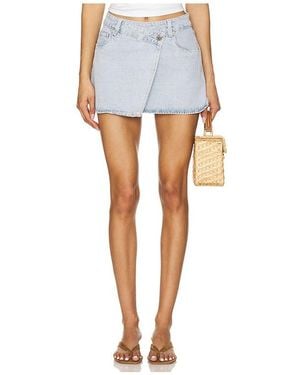 Blank NYC Denim Wrap Skirt - Blue