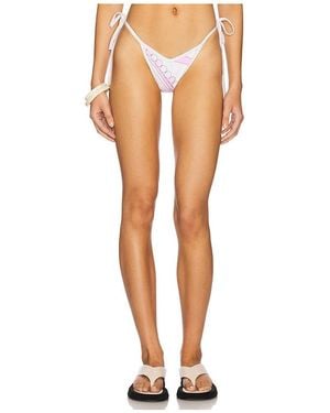 Cin Cin Racer String Bikini Bottom - White