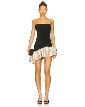 L'idée Volant Mini Dress - Black