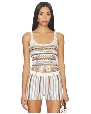 MY BEACHY SIDE Noa Hand-Crocheted Top - White