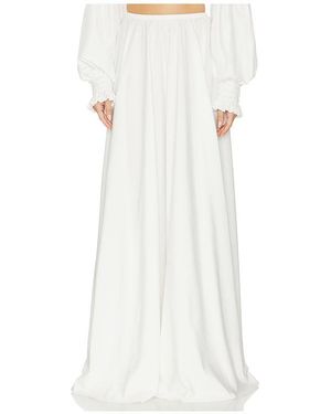 Norma Kamali Flared Skirt To Floor - White