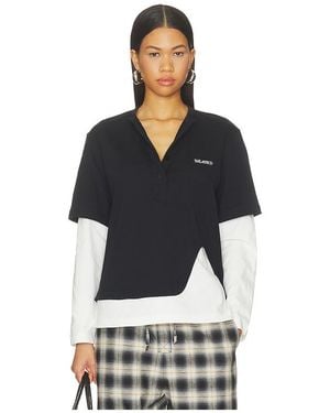 The Attico Layered Tee - Black