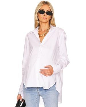 HATCH The Classic Button Down Maternity Shirt - White