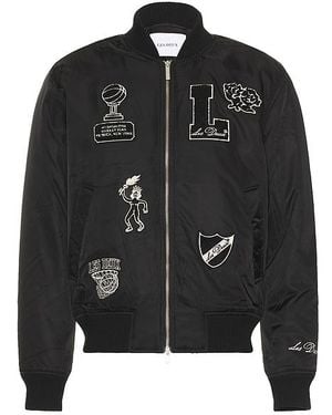 Les Deux Neo Varsity Bomber Jacket - Black