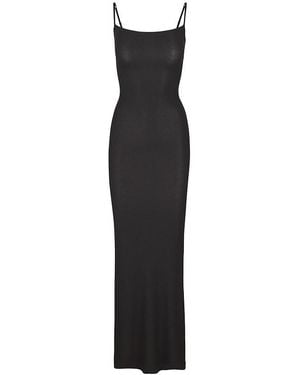 FWRD Skims Soft Lounge Long Slip Dress - Black
