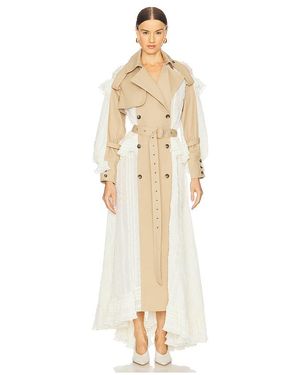 ROKH Vestido Trench En Color Ivory, Talla (También En 36/4) - Blanco