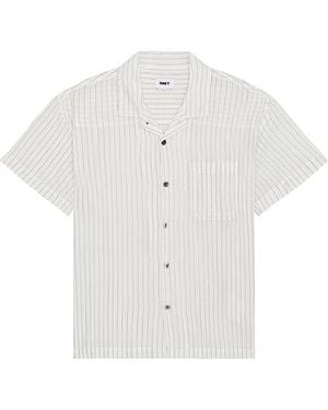 Obey Donnie Sheer Striped Short Sleeve Shirt - ホワイト