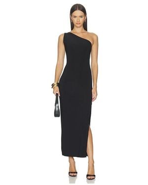 Norma Kamali X Lifestyle One Shoulder Long Dress - Black