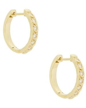 STONE AND STRAND La Scala Hoop Earrings - Metallic