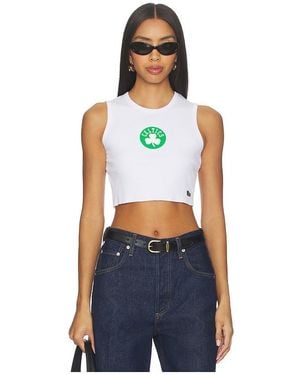 Hype and Vice Boston Celtics Cut Off Tank Top - Blue