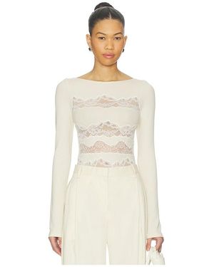 Vaillant Lace Cut Out Bodysuit - Natur