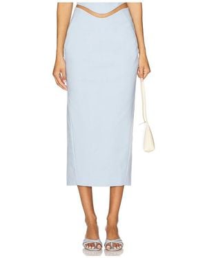 Camila Coelho Lotta Midi Skirt - Blue