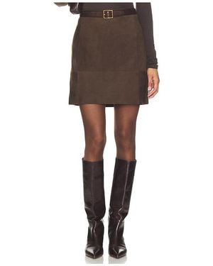 Vince Falda De Talle Alto Hasta La Rodilla En Color Marrón Talla (También En 4) - Negro