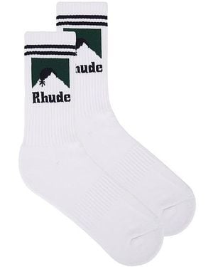 Rhude Striped Moonlight Socks - White