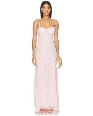 Runaway the Label Ellerby Frill Trim Maxi Dress - White